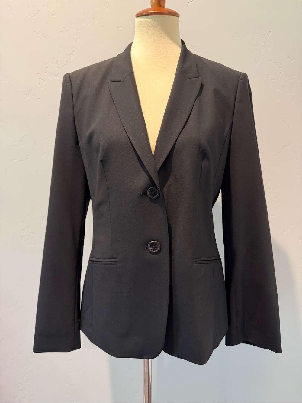 BOSS Hugo Boss Jannami2 Black 96% Virgin Wool Tailored Blazer Jacket US 8